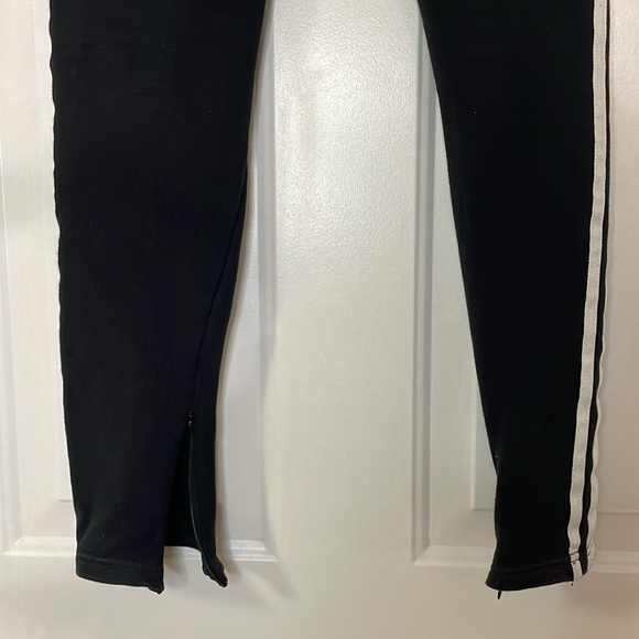 PAM & GELA Side Stripe Distressed Drawstring Elastic Stretch Track Pant Leggings - Picture 10 of 14